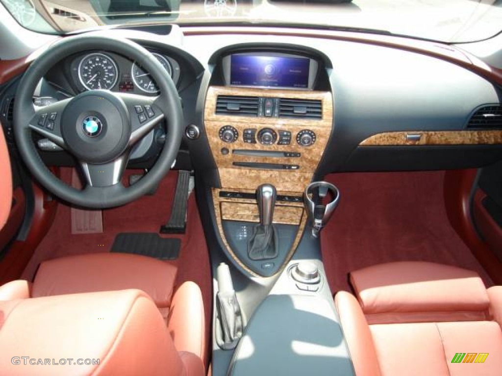 2007 BMW 6 Series 650i Coupe Chateau Red Dashboard Photo #51264968
