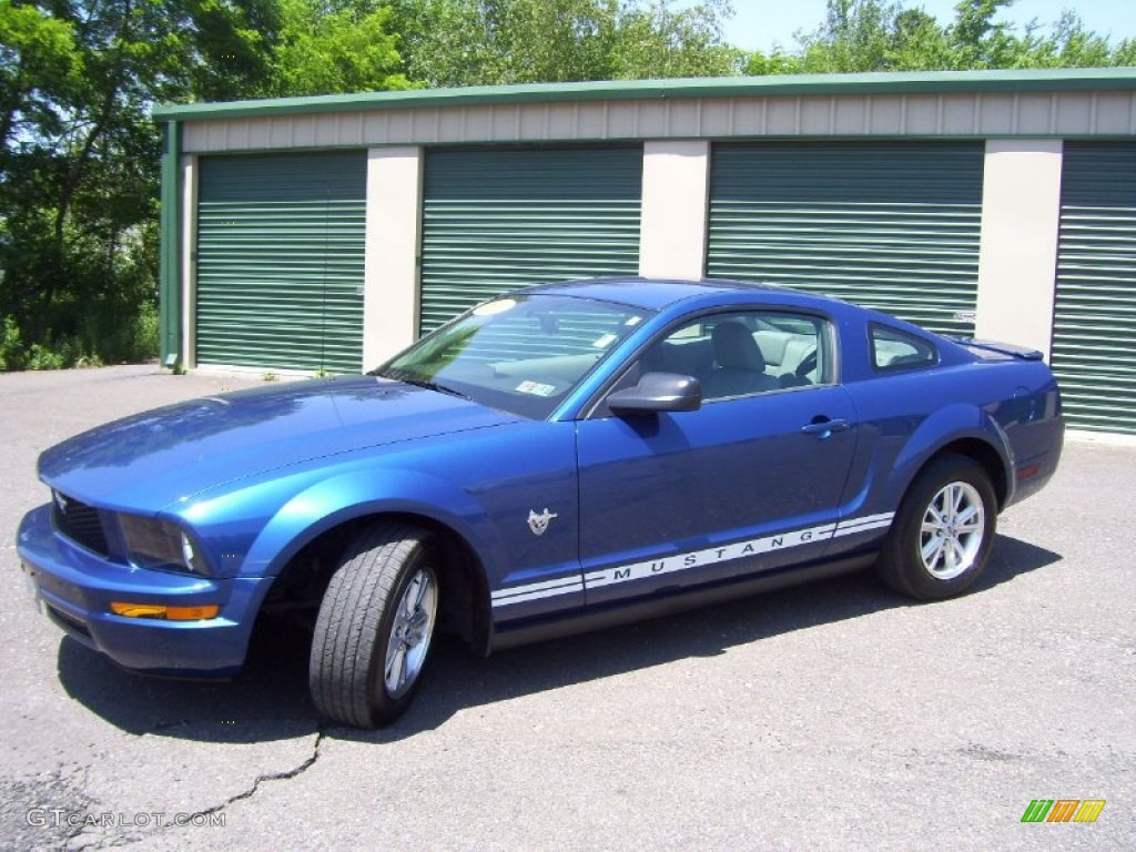 2009 Mustang V6 Coupe - Vista Blue Metallic / Dark Charcoal photo #1