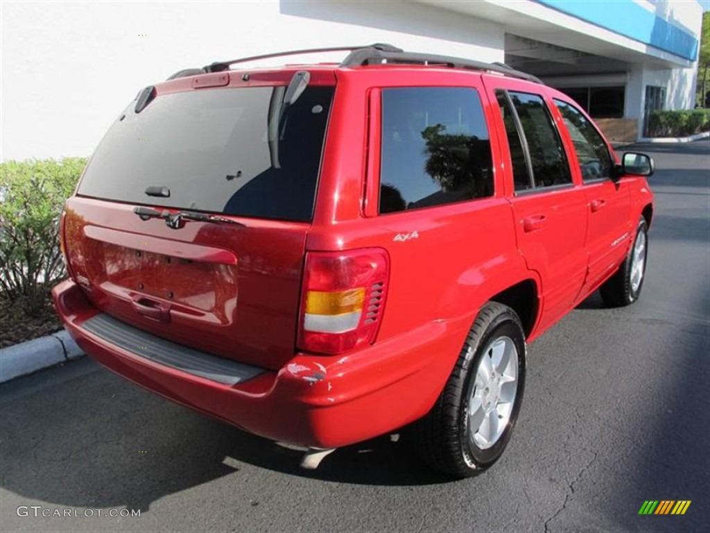 2001 Grand Cherokee Limited 4x4 - Flame Red / Sandstone photo #3