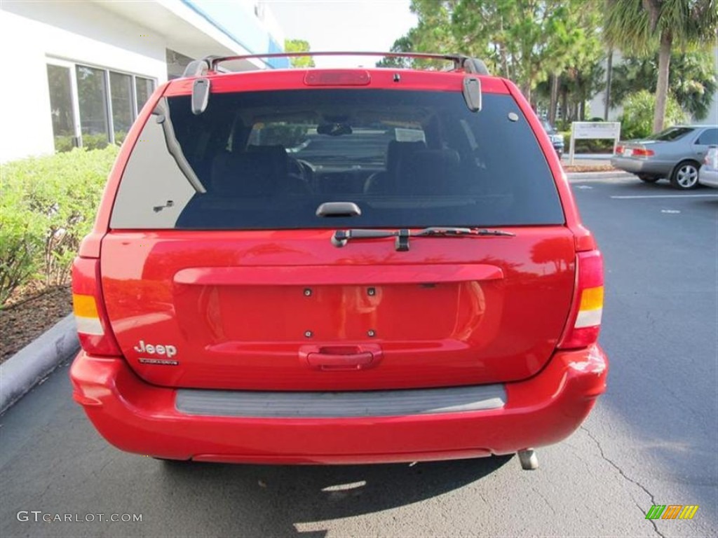 2001 Grand Cherokee Limited 4x4 - Flame Red / Sandstone photo #4