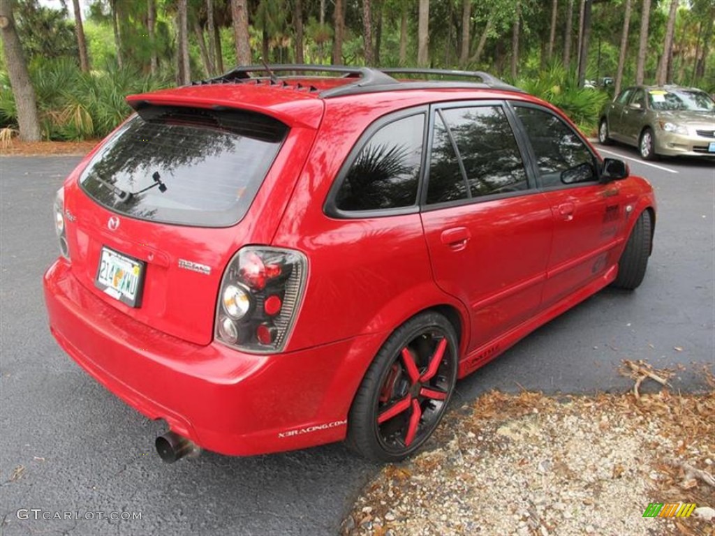 2002 Protege 5 Wagon - Classic Red / Off Black photo #2