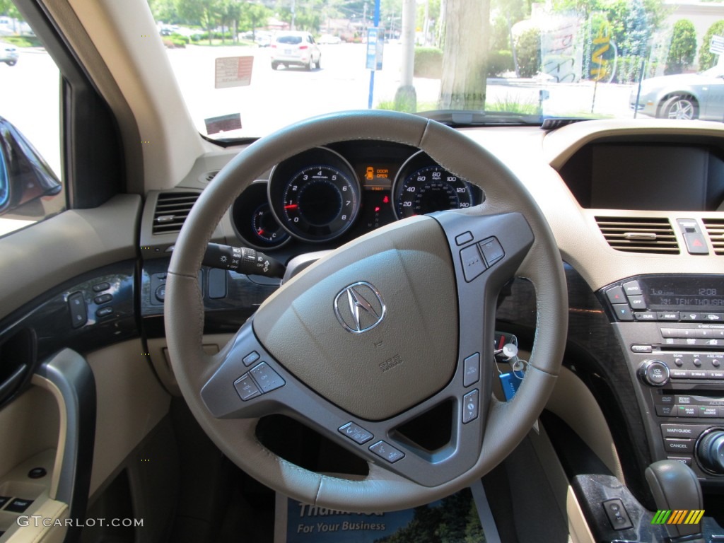 2009 Acura MDX Technology Parchment Steering Wheel Photo #51271835