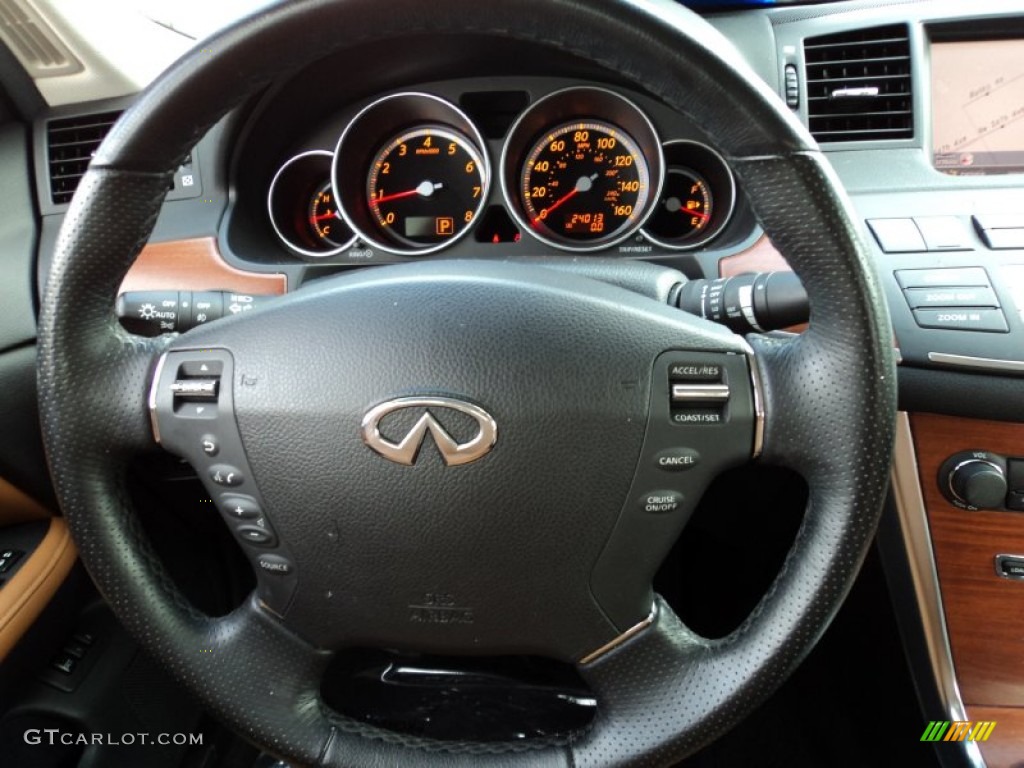 2007 Infiniti M 35 Sedan Bourbon Steering Wheel Photo #51273241