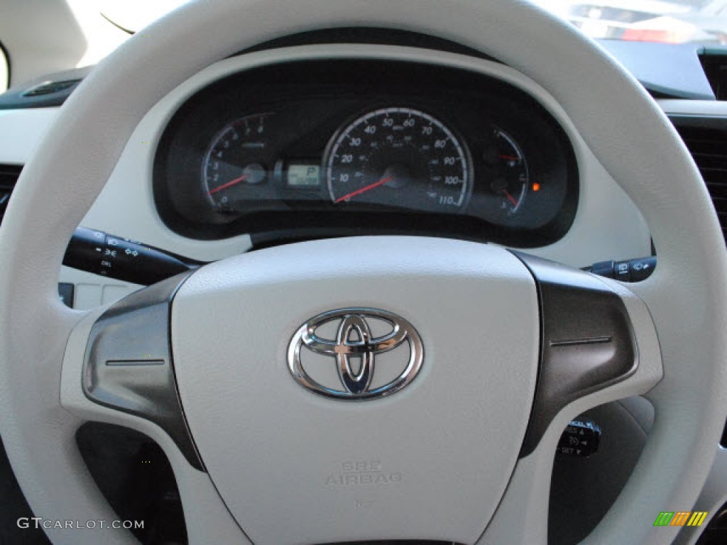 2011 Toyota Sienna LE Light Gray Steering Wheel Photo #51273250