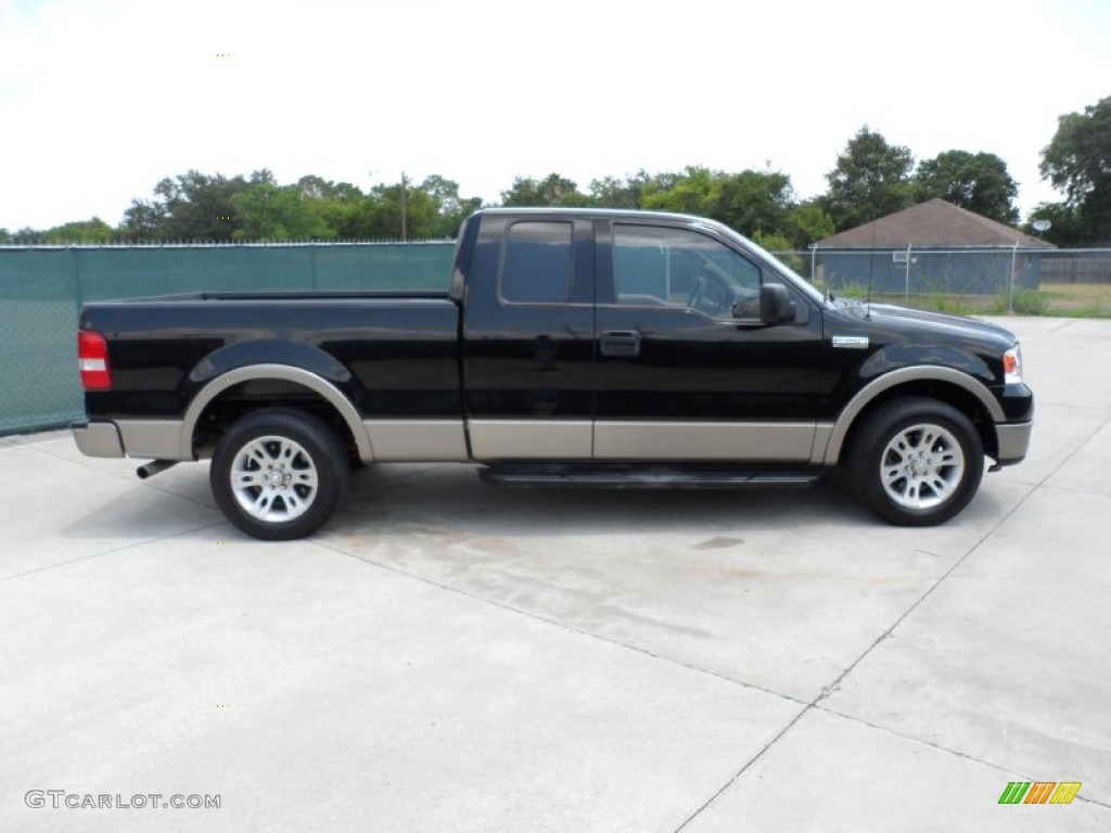 2004 F150 Lariat SuperCab - Black / Tan photo #2