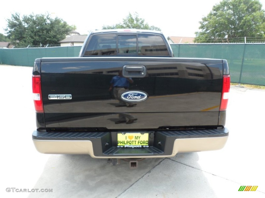 2004 F150 Lariat SuperCab - Black / Tan photo #4