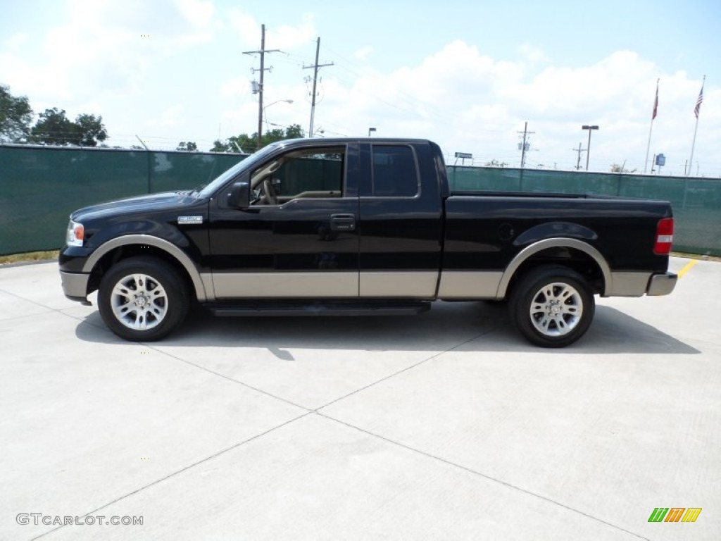 2004 F150 Lariat SuperCab - Black / Tan photo #6