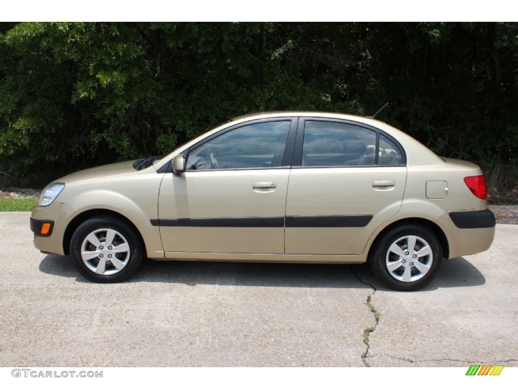 Cashmere Beige 2009 Kia Rio LX Sedan Exterior Photo #51276172