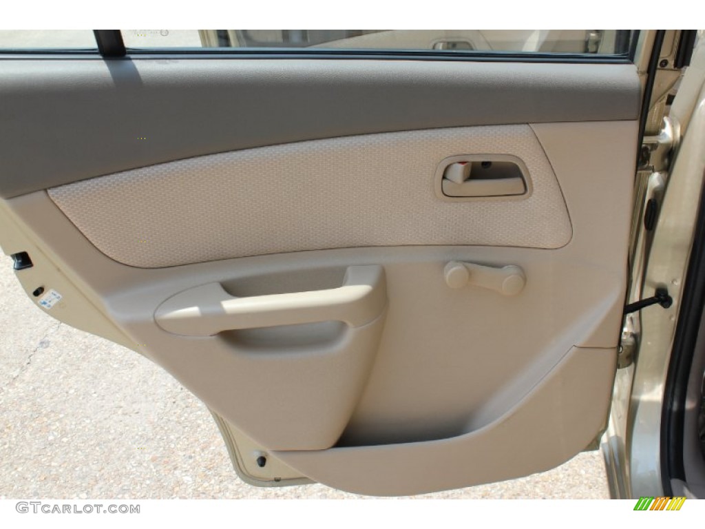 2009 Kia Rio LX Sedan Beige Door Panel Photo #51276286