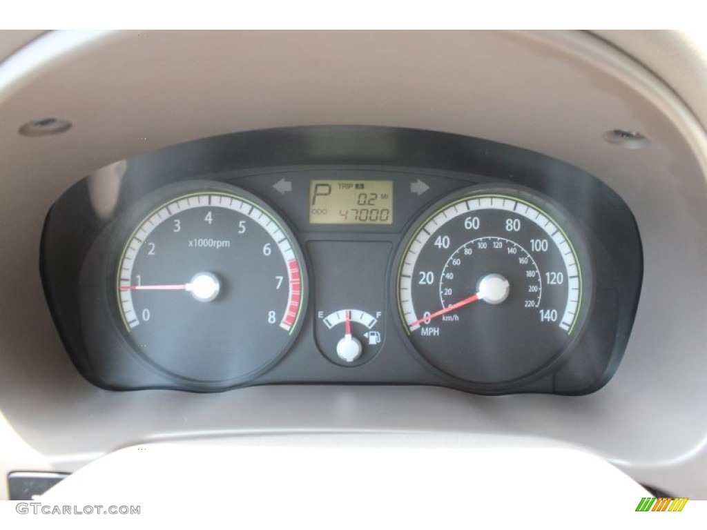 2009 Kia Rio LX Sedan Gauges Photo #51276346