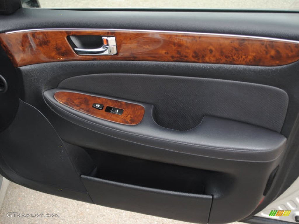 2009 Hyundai Genesis 3.8 Sedan Black Door Panel Photo #51278143
