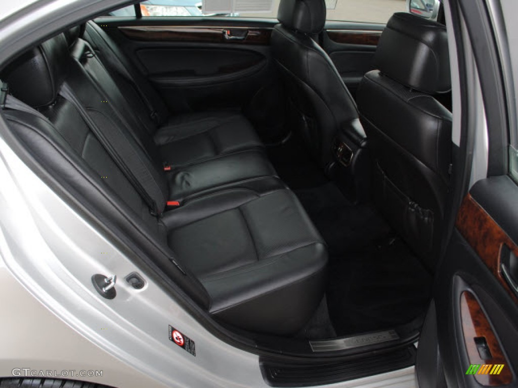 Black Interior 2009 Hyundai Genesis 3.8 Sedan Photo #51278158