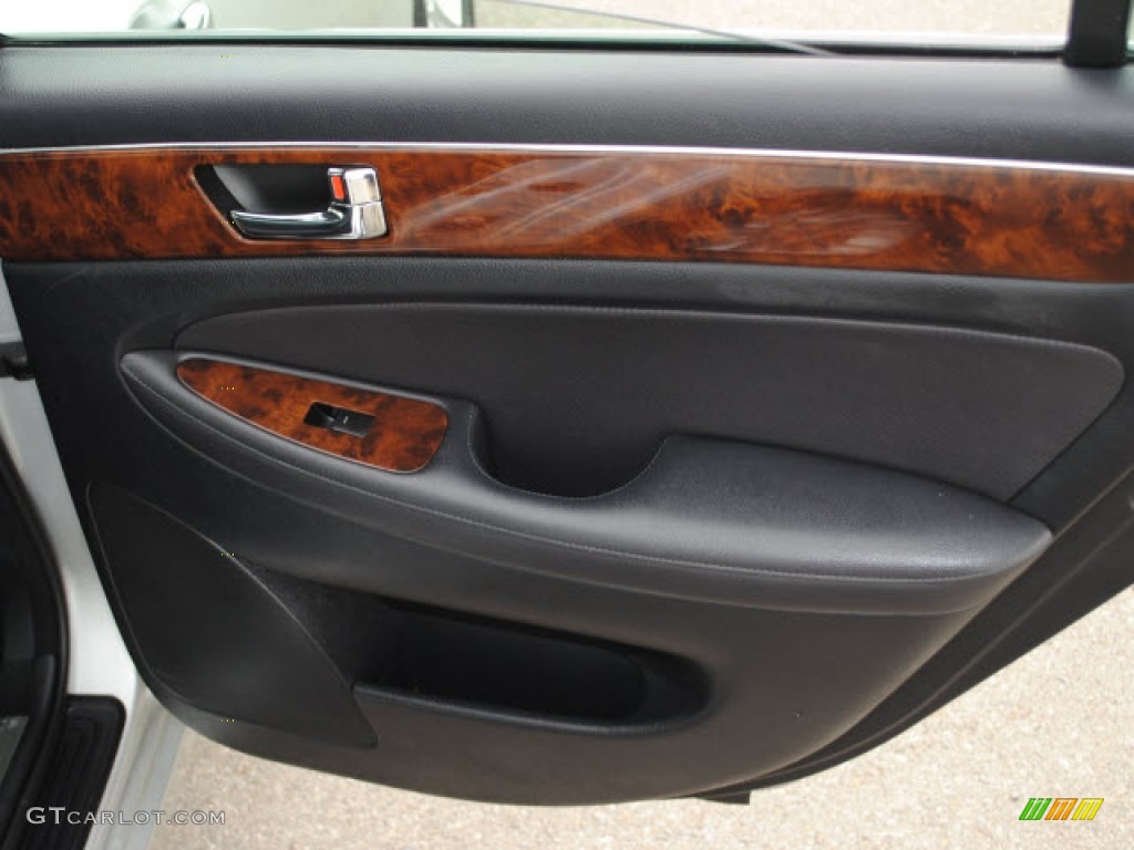 2009 Hyundai Genesis 3.8 Sedan Black Door Panel Photo #51278173