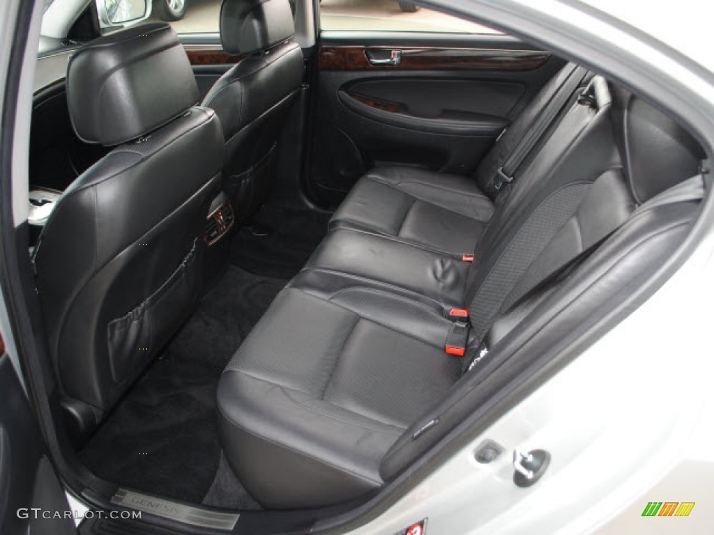 Black Interior 2009 Hyundai Genesis 3.8 Sedan Photo #51278335