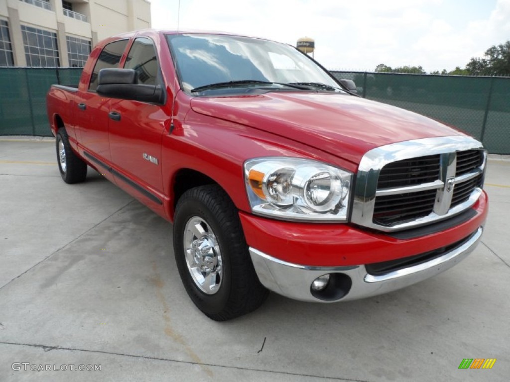 2008 Ram 1500 SLT Mega Cab - Flame Red / Medium Slate Gray photo #1