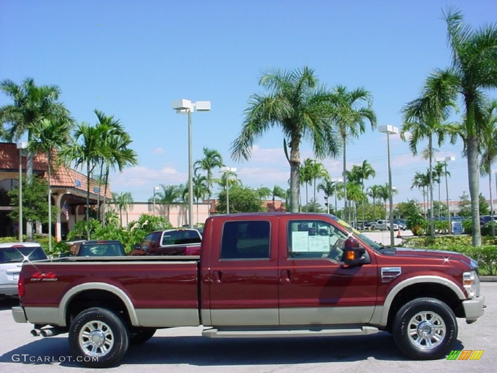 Dark Copper Metallic 2008 Ford F350 Super Duty King Ranch Crew Cab 4x4 Exterior Photo #51279016