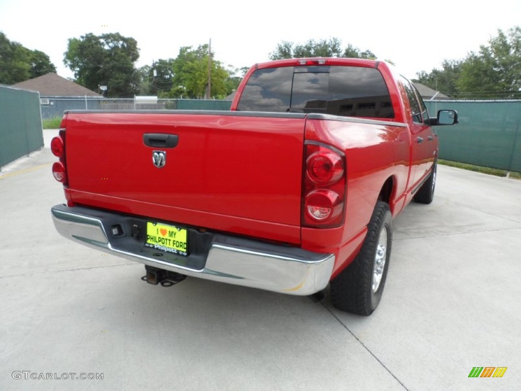 2008 Ram 1500 SLT Mega Cab - Flame Red / Medium Slate Gray photo #3