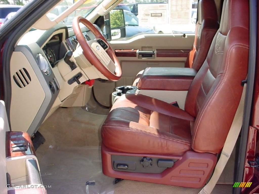 Chaparral Brown Interior 2008 Ford F350 Super Duty King Ranch Crew Cab 4x4 Photo #51279283