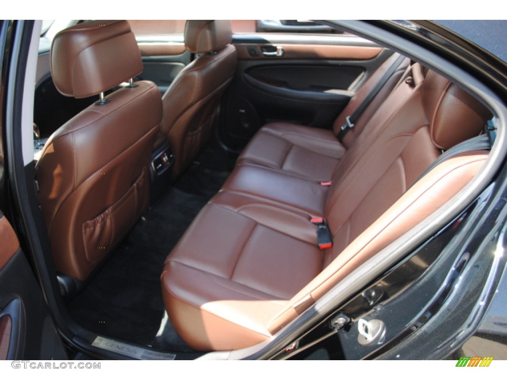 Brown Interior 2009 Hyundai Genesis 3.8 Sedan Photo #51279352