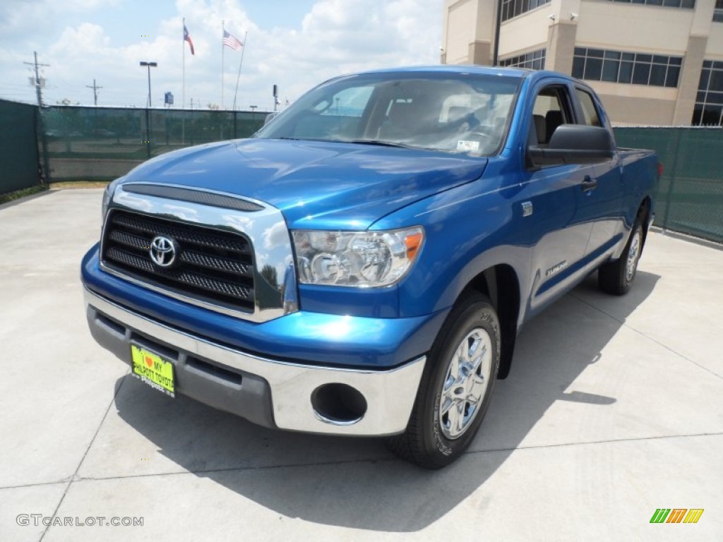 2008 Tundra Double Cab - Blue Streak Metallic / Graphite Gray photo #7