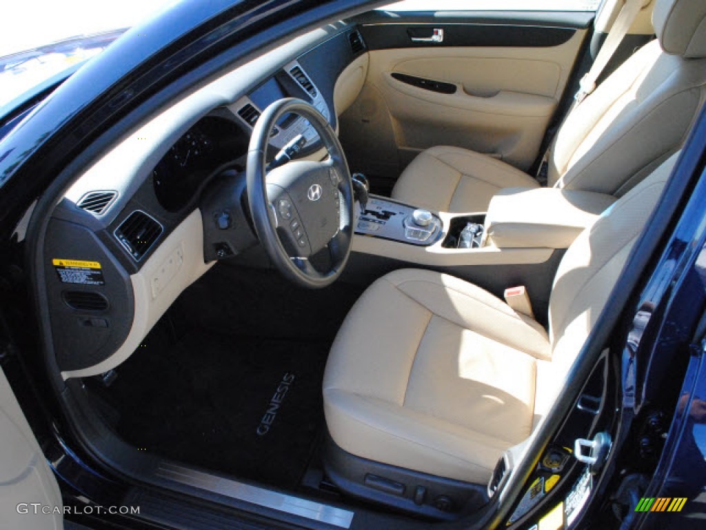 Beige Interior 2009 Hyundai Genesis 3.8 Sedan Photo #51280531