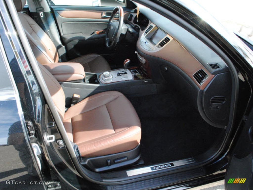 Brown Interior 2009 Hyundai Genesis 4.6 Sedan Photo #51280858