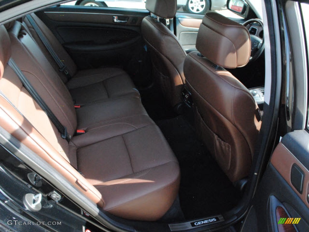 Brown Interior 2009 Hyundai Genesis 4.6 Sedan Photo #51280882