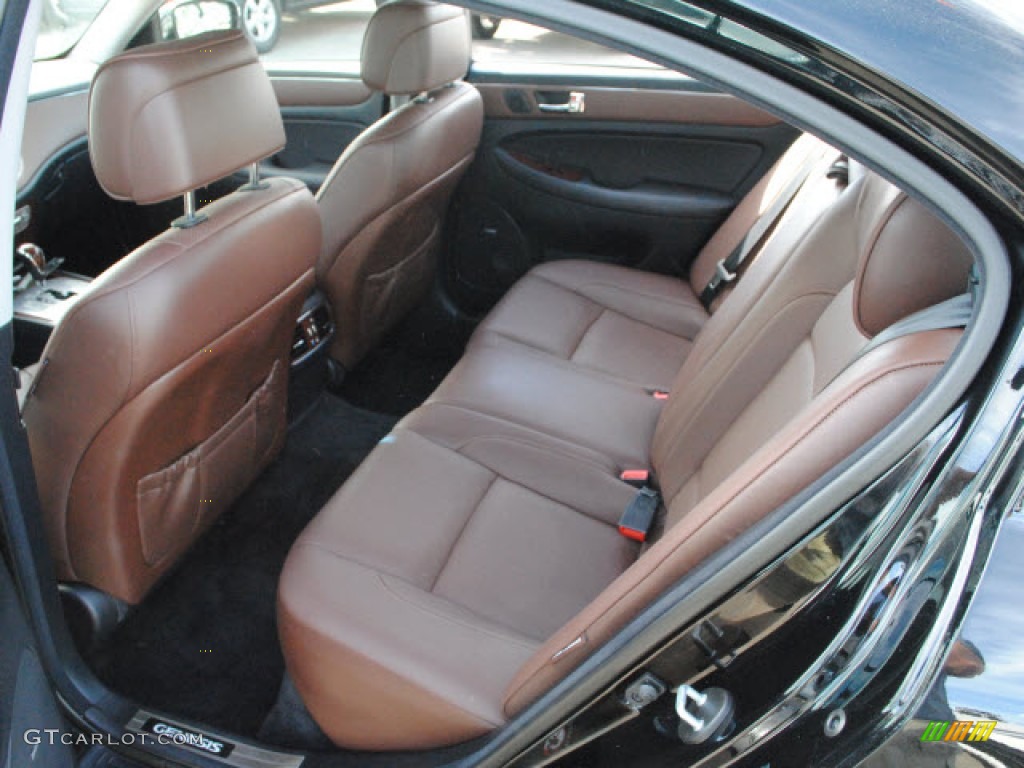 Brown Interior 2009 Hyundai Genesis 4.6 Sedan Photo #51281029