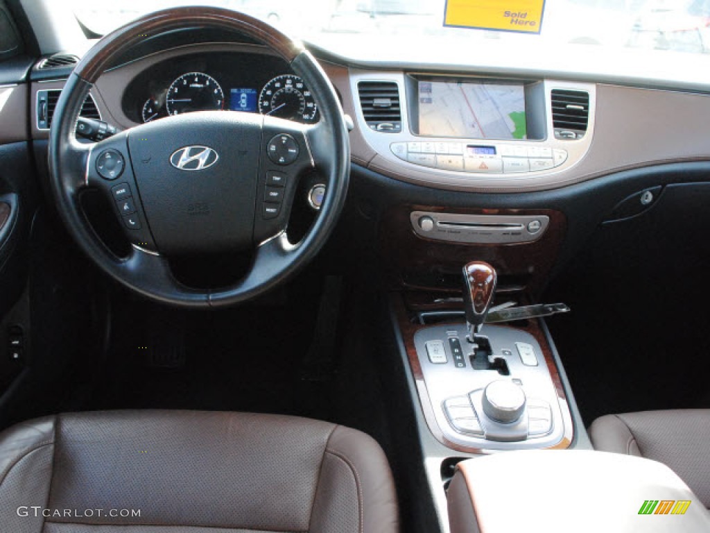 2009 Hyundai Genesis 4.6 Sedan Brown Dashboard Photo #51281186