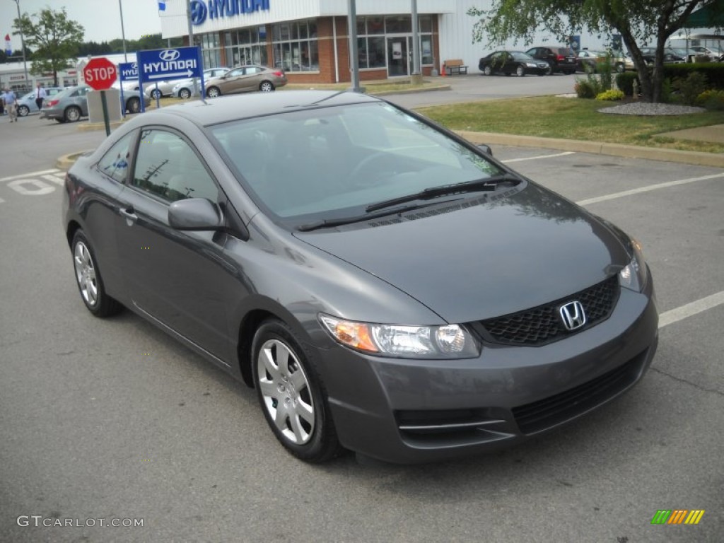 2009 Civic LX Coupe - Polished Metal Metallic / Gray photo #1