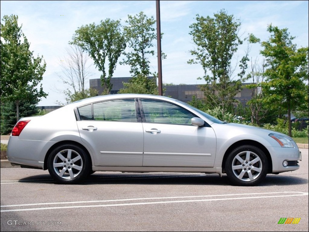 2006 Maxima 3.5 SL - Liquid Silver Metallic / Black photo #4