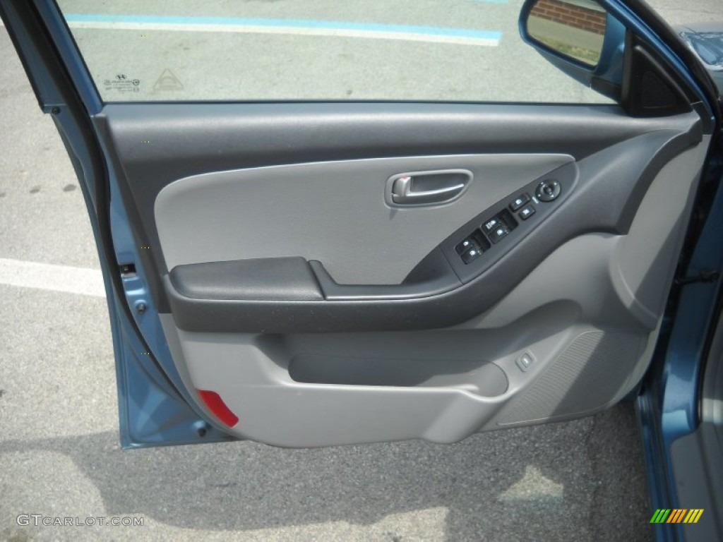 2007 Hyundai Elantra GLS Sedan Gray Door Panel Photo #51283342