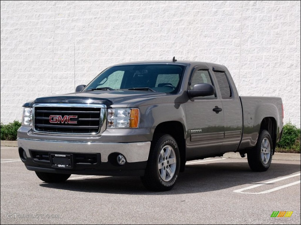 Steel Gray Metallic 2008 GMC Sierra 1500 SLE Extended Cab Exterior Photo #51283522