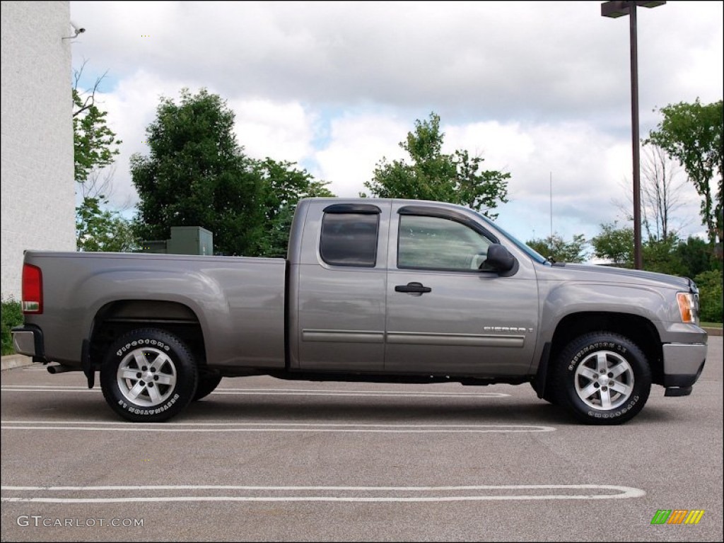 Steel Gray Metallic 2008 GMC Sierra 1500 SLE Extended Cab Exterior Photo #51283537