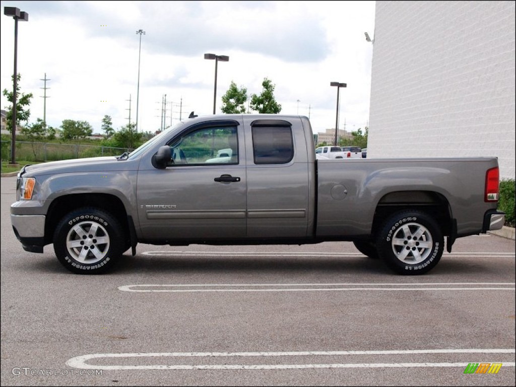 Steel Gray Metallic 2008 GMC Sierra 1500 SLE Extended Cab Exterior Photo #51283555