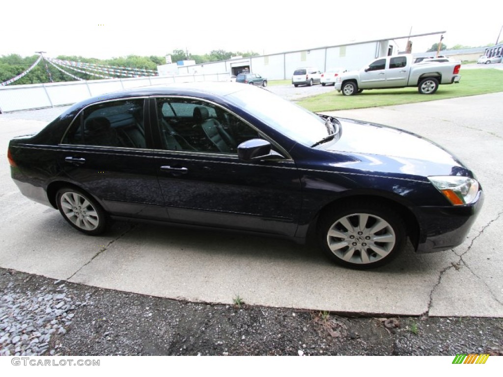 2007 Accord EX-L V6 Sedan - Royal Blue Pearl / Gray photo #5