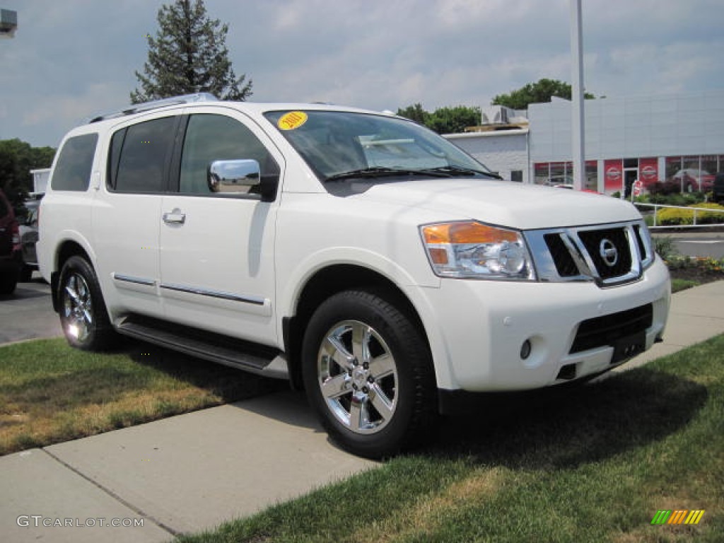 Blizzard White 2011 Nissan Armada Platinum 4WD Exterior Photo #51290110