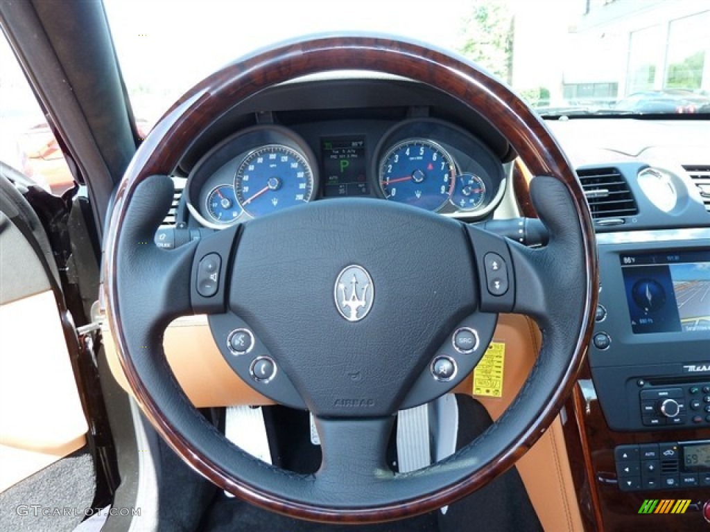 2011 Maserati Quattroporte S Cuoio Steering Wheel Photo #51291157