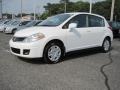 2010 Fresh Powder White Nissan Versa 1.8 S Hatchback  photo #1