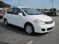 2010 Fresh Powder White Nissan Versa 1.8 S Hatchback  photo #4