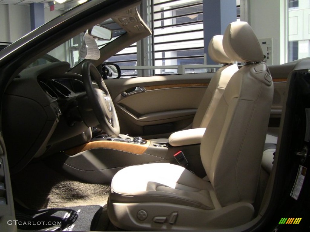 Linen Beige Interior 2010 Audi A5 2.0T quattro Cabriolet Photo #51292531