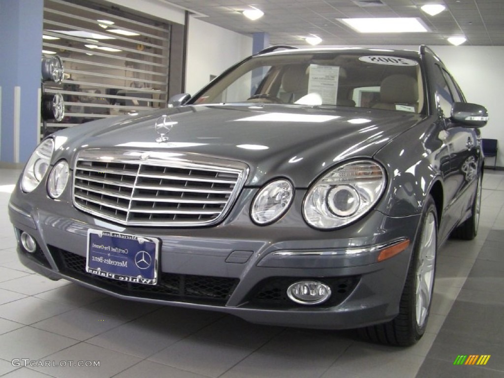 2008 E 350 4Matic Wagon - Flint Grey Metallic / Cashmere photo #1