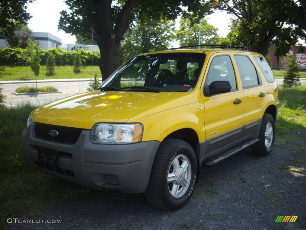 2001 Escape XLS V6 4WD - Chrome Yellow Metallic / Medium Graphite Grey photo #1