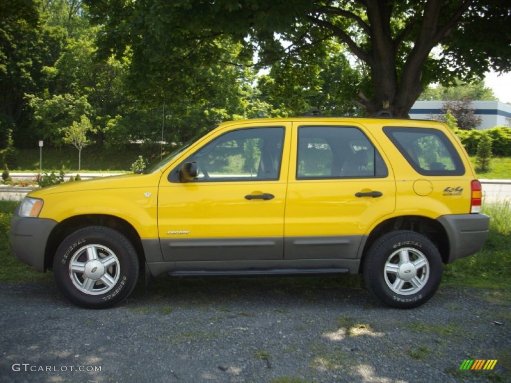 2001 Escape XLS V6 4WD - Chrome Yellow Metallic / Medium Graphite Grey photo #2