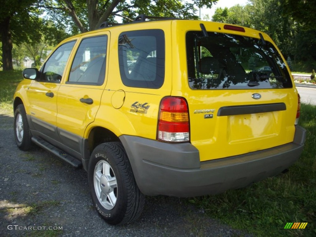 2001 Escape XLS V6 4WD - Chrome Yellow Metallic / Medium Graphite Grey photo #3