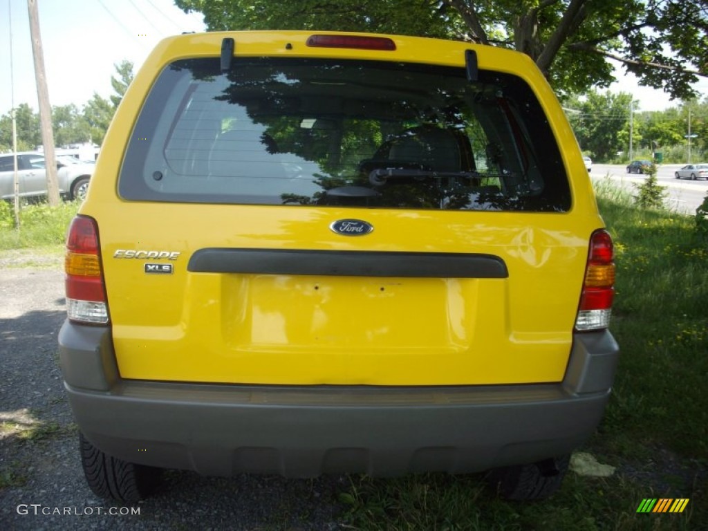 2001 Escape XLS V6 4WD - Chrome Yellow Metallic / Medium Graphite Grey photo #4
