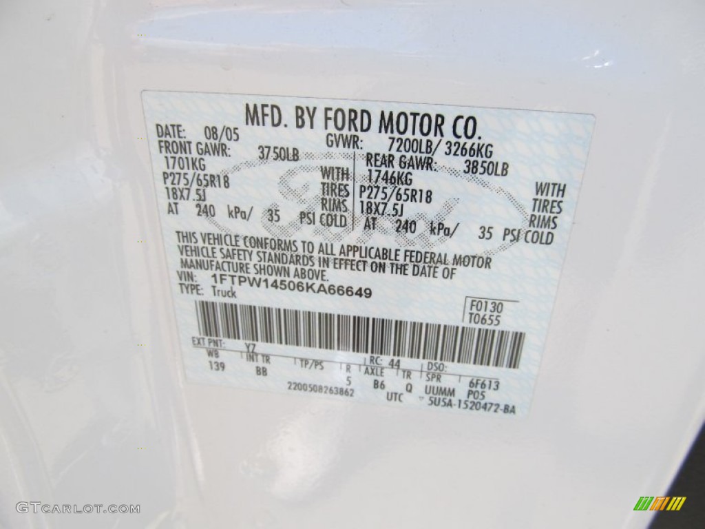 2006 F150 XLT SuperCrew 4x4 - Oxford White / Medium/Dark Flint photo #14