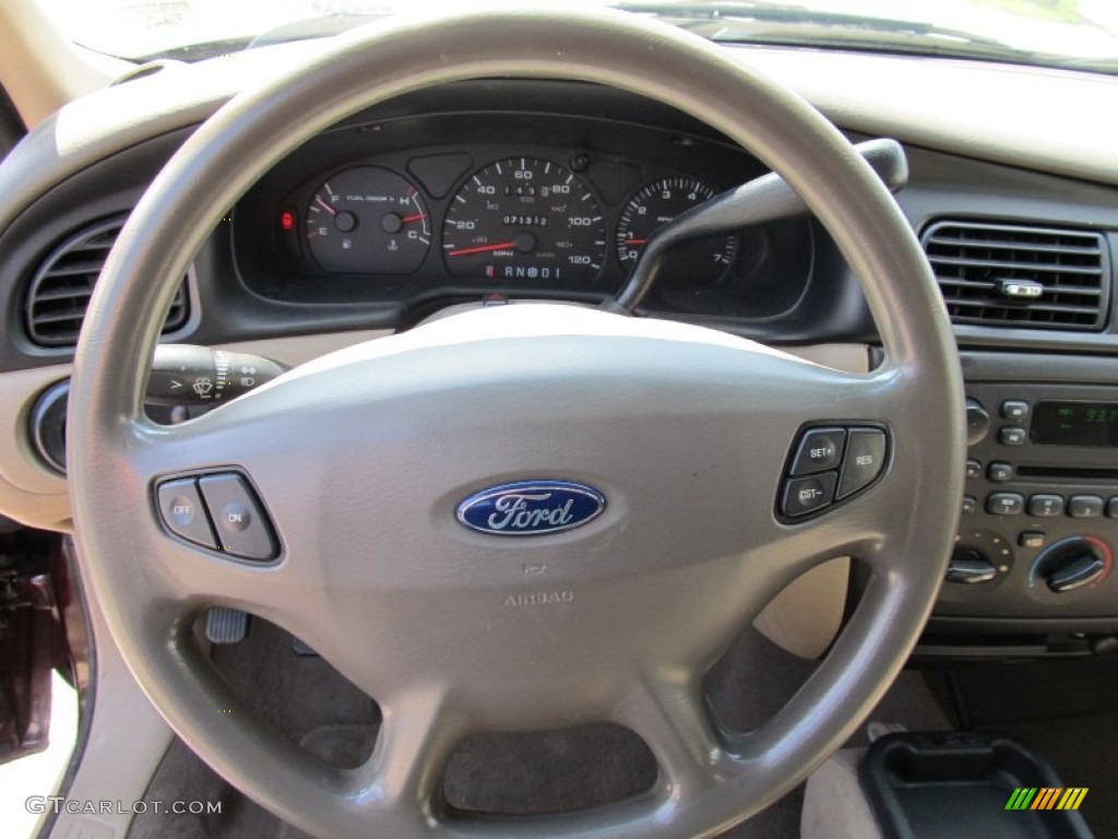 2001 Ford Taurus SES Medium Parchment Steering Wheel Photo #51295915