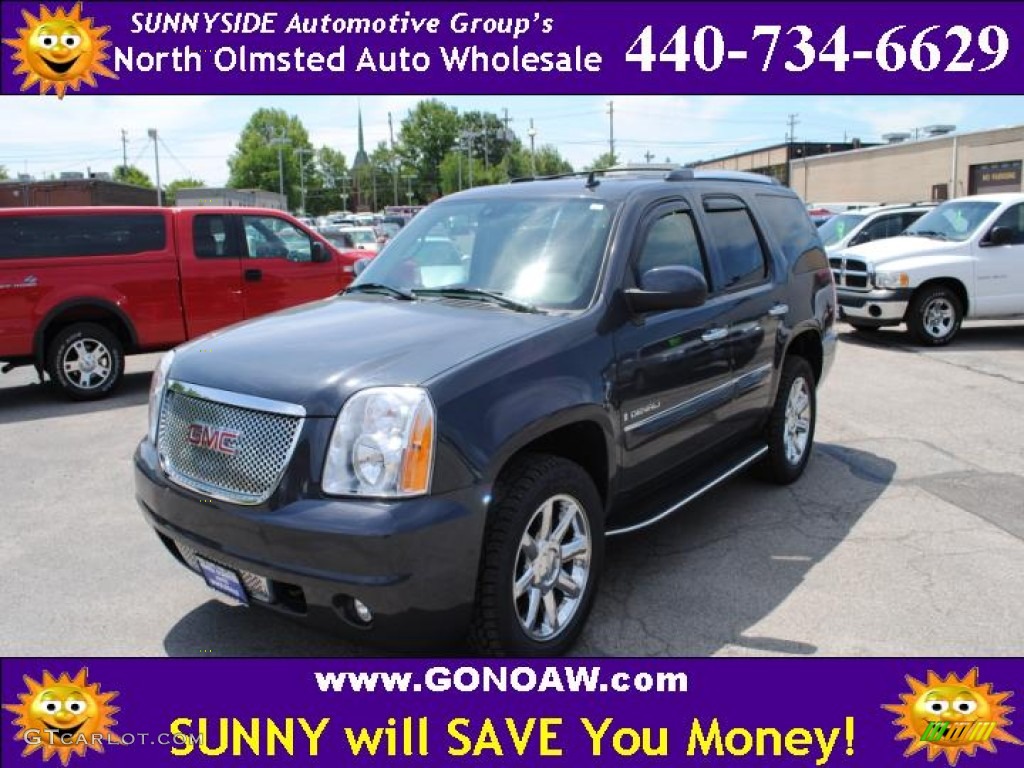 2008 Yukon Denali AWD - Dark Slate Metallic / Ebony photo #1