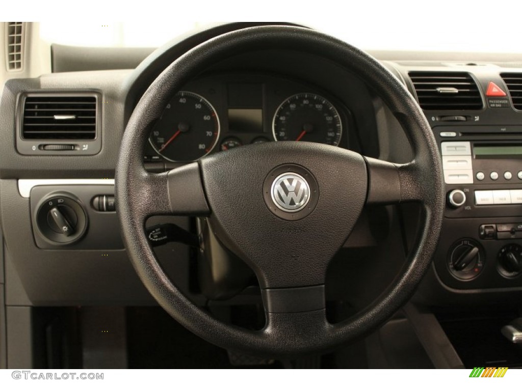 2007 Volkswagen Jetta Wolfsburg Edition Sedan Anthracite Steering Wheel Photo #51296695